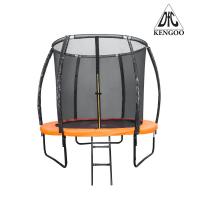 Батут DFC KENGOO II 8ft внутр.сетка, лестница, оранж/черн (244см)